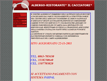 Tablet Screenshot of albergo-ilcacciatore.it